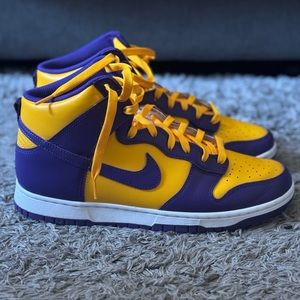 Purple & Gold Dunk hi size 10.5